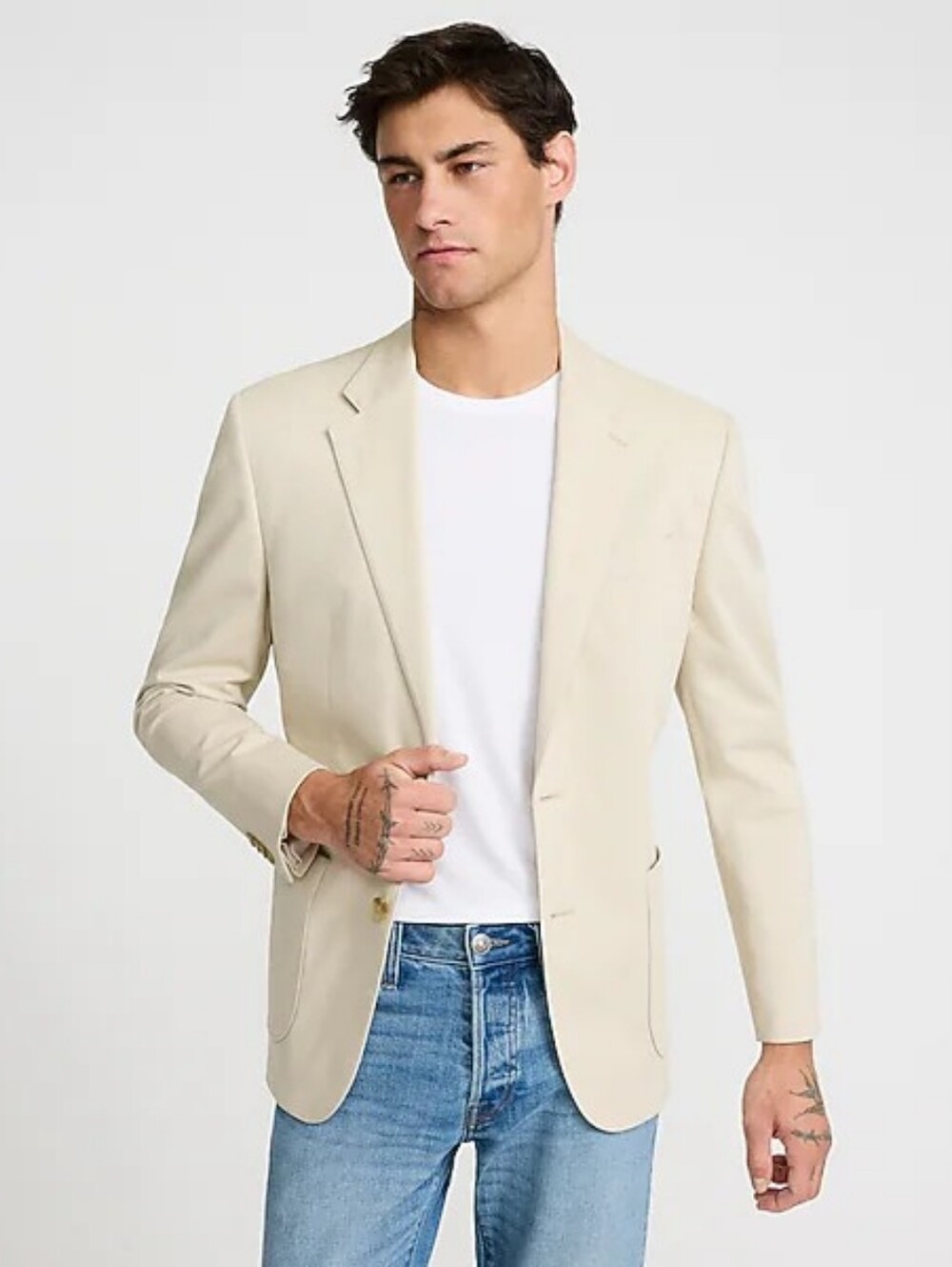 Express Cream Two-Button Men's Blazer